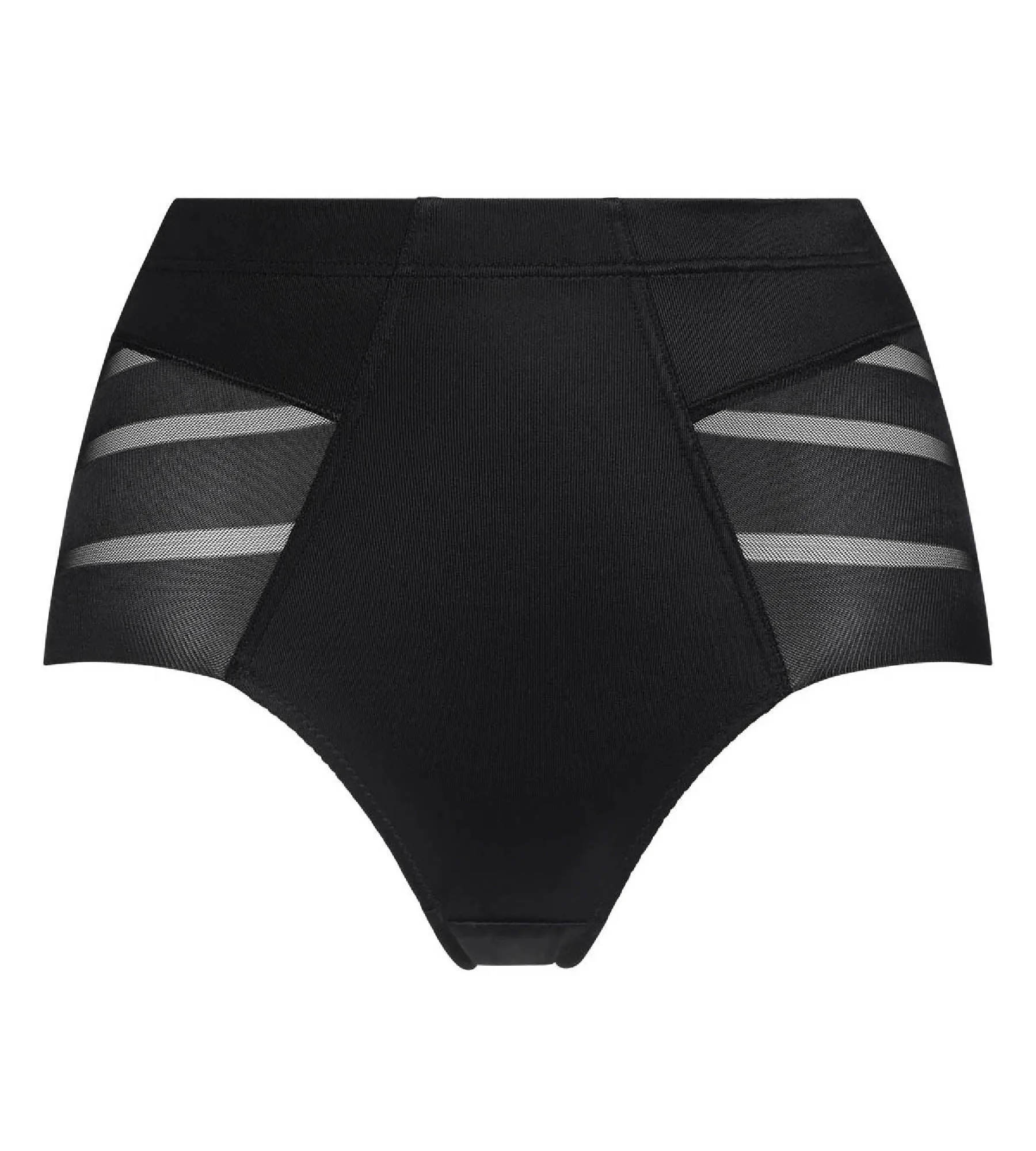 Black Flat Tummy Briefs  Dim Silhouette Elegance