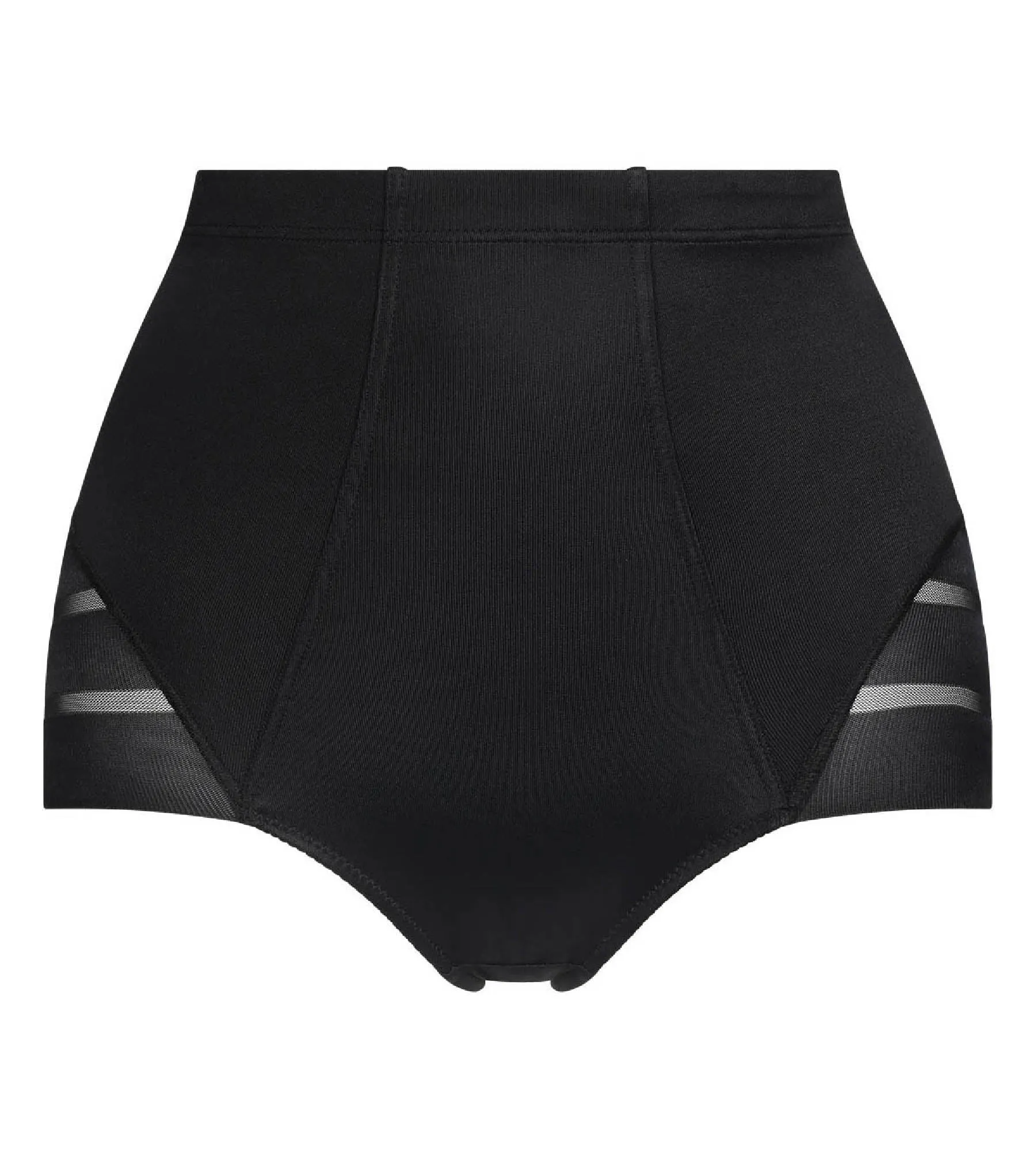 Black High-Waist Flat Tummy Briefs  Dim Silhouette Elegance