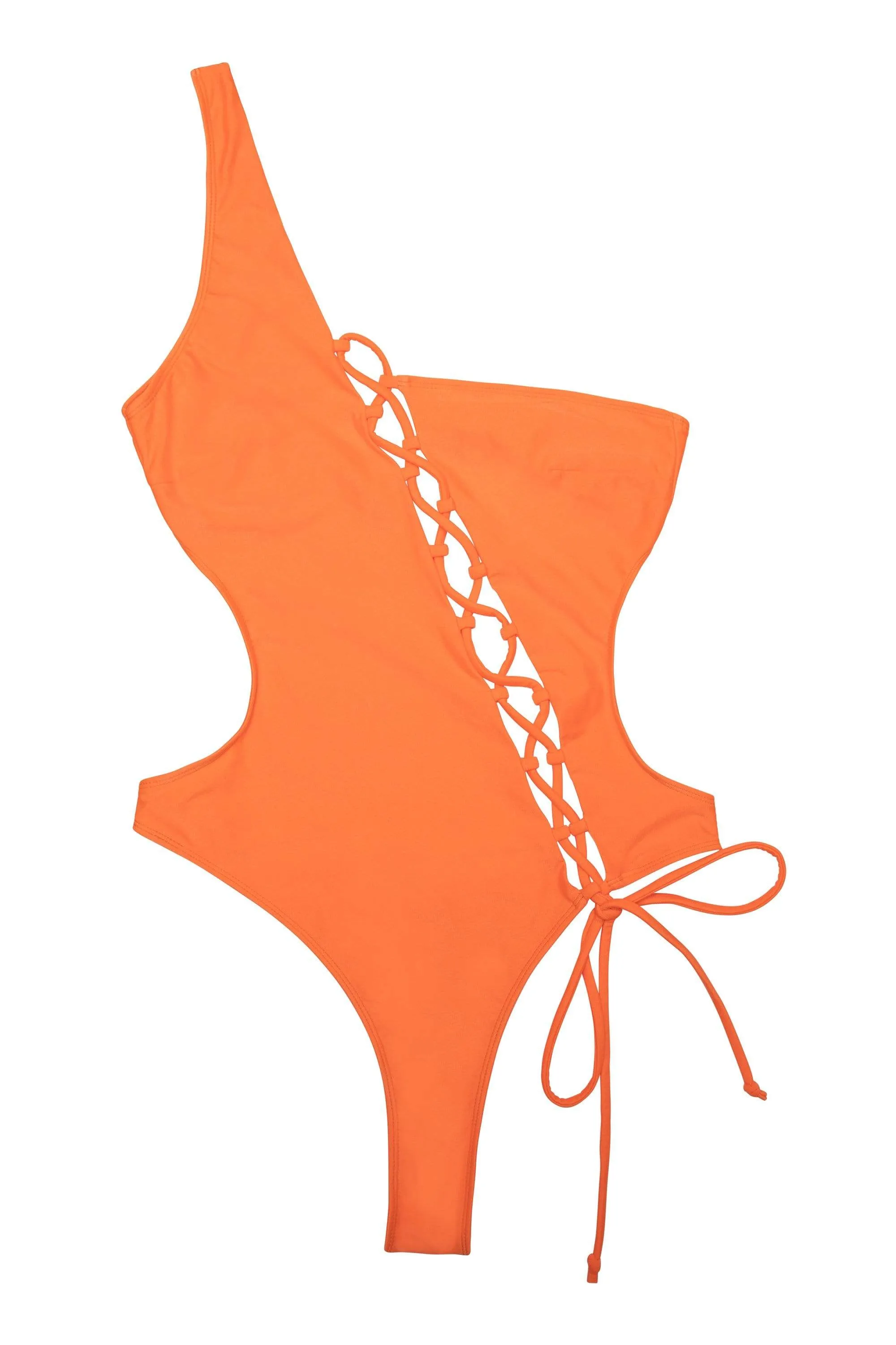 Gianna Orange Lattice Swimsuit