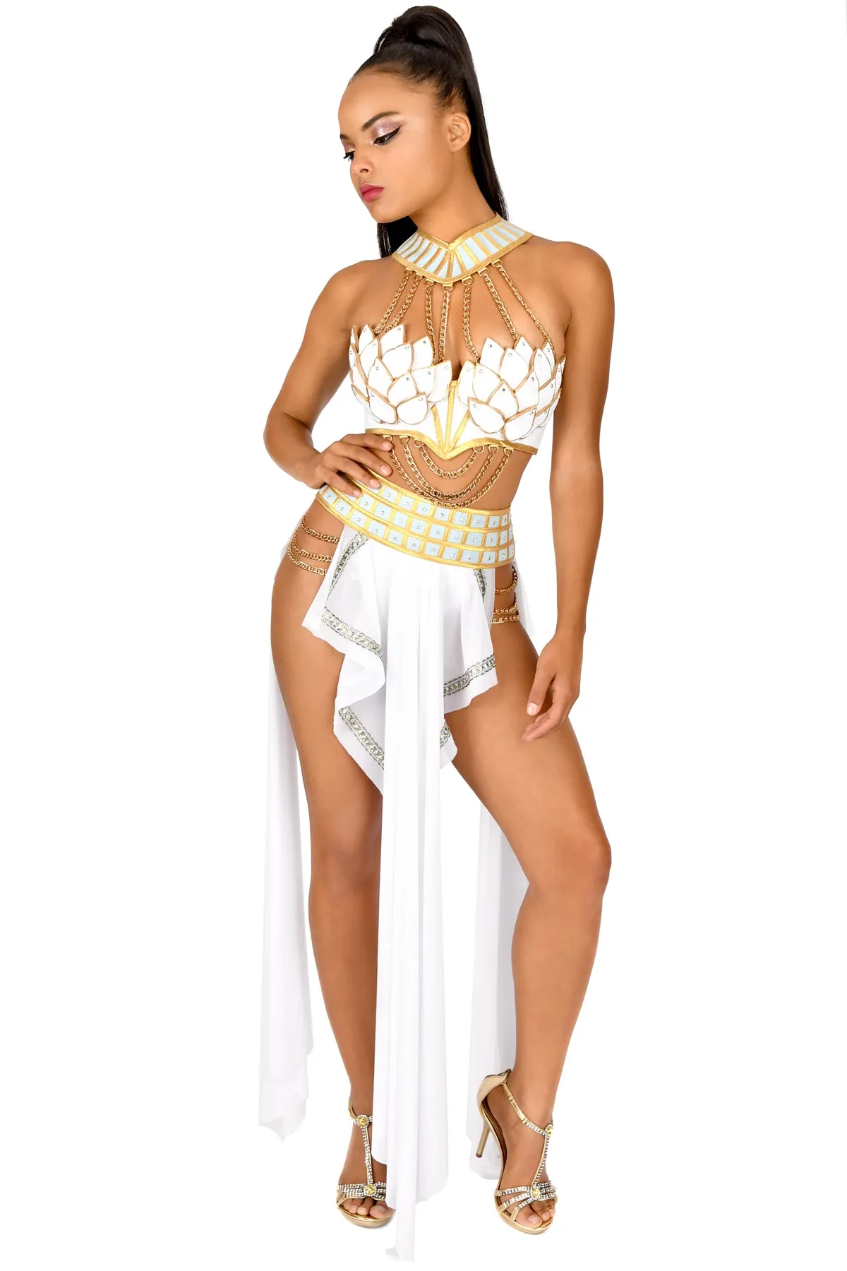 Queen of de Nile High-Waisted Chain Skirt