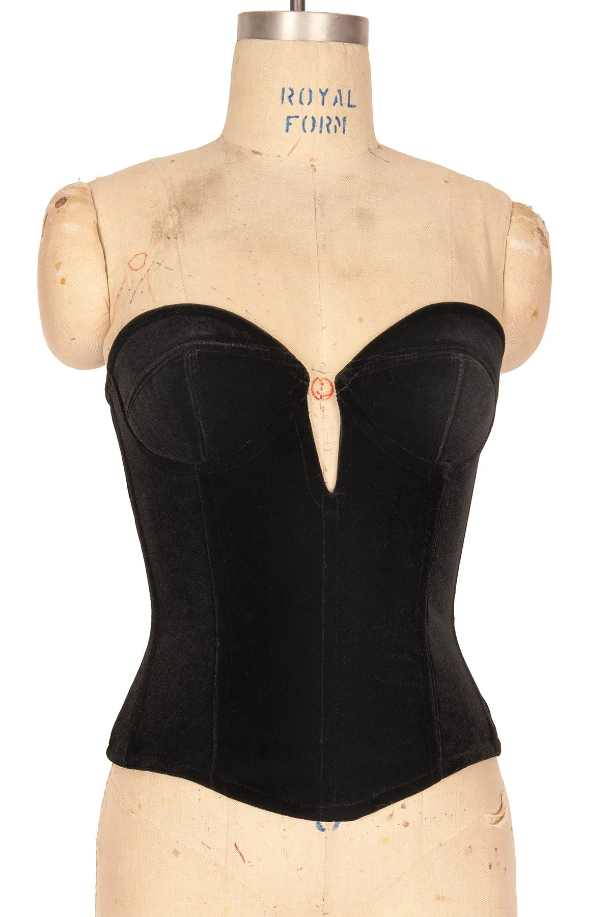 Velvet Deep V Edy Corset